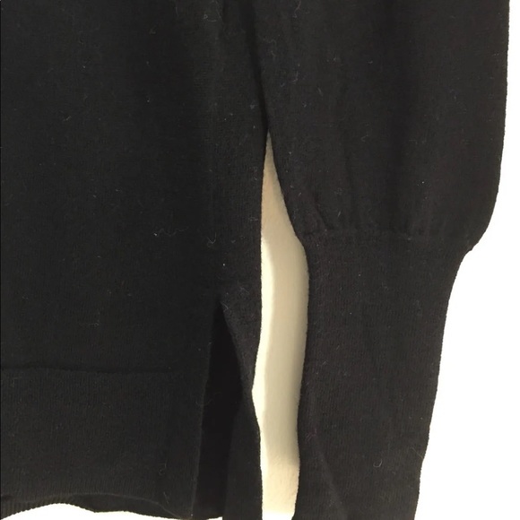 Badgley Mischka Women Sweater Merino Wool Black Small Crew Neck Long Sleeve - Picture 5 of 9